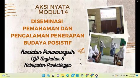 Aksi Nyata Modul Budaya Positif Desiminasi Pemahaman Dan