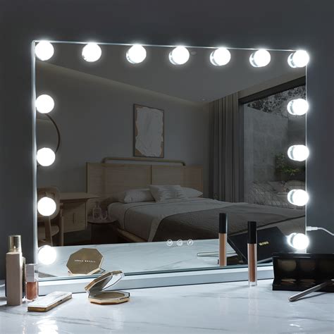 FENCHILIN 15 LED Light Up Hollywood Vanity Make Up Mirror with Lights Wall