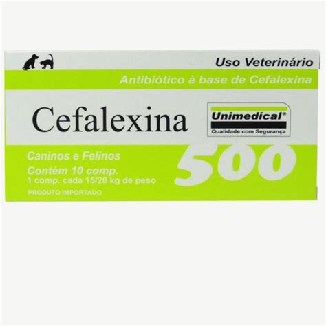 Qual A Dosagem De Cefalexina Para Cães - Cefalexina 500mg com 10 comprimidos Para Cães e Gatos Unimedical ...