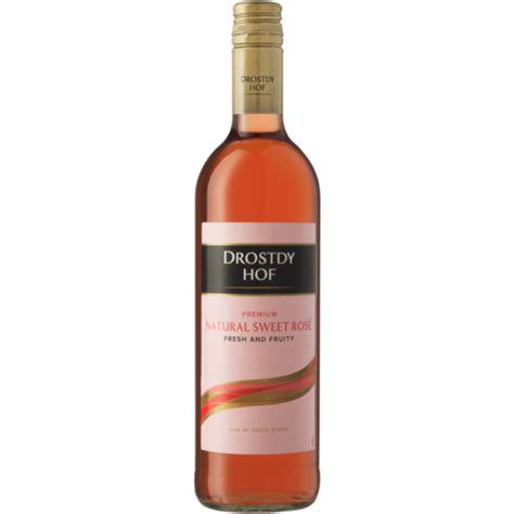 Drostdy Hof Premium Natural Sweet Rosé Wine Bottle 750ml Sweet Rosé