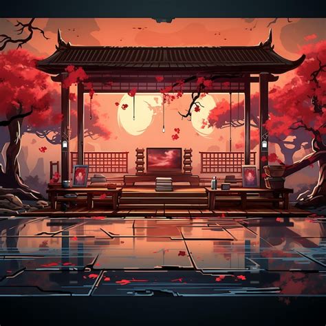 Premium Ai Image Samurai Dojo Pop Up Ui Martial Arts Training Themed