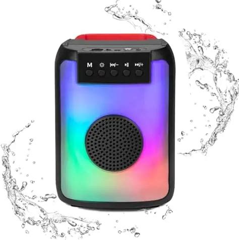 Crlkssjx Bluetooth Speaker Ipx5 Waterproof Speaker With Hd Sound Rgb Multi Colors Rhythm