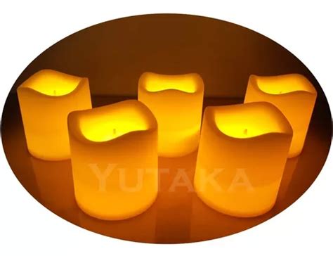 Kit 6 Velas De Led Vela Eletrônica Baterias Inclusas Amarelo MercadoLivre