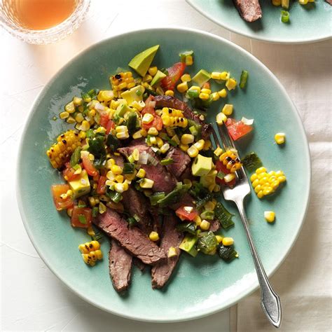 Grilled Flank Steak With Summer Relish Recipe Taste Of Home