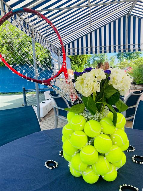 Tennis Event Tennis Party Event Centerpiece Party Centerpieces Pina