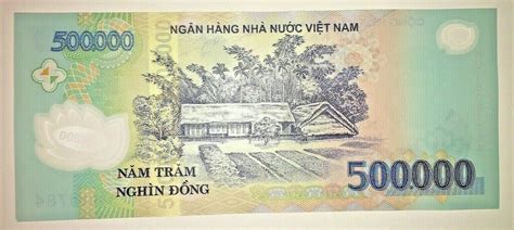 500000 Vietnamese Dong Polymer Banknote One Cir 500k Etsy