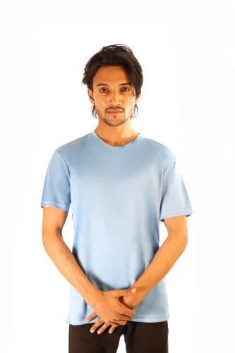 Plain Polyester Printed Dry Fit Round Neck T Shirt For Men At Rs 110