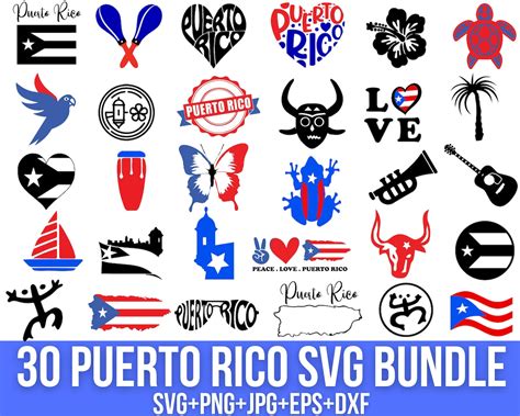 Puerto Rico Svg Bundle, Puertorican Flag Png, Boricua Svg, Puerto Rico ...