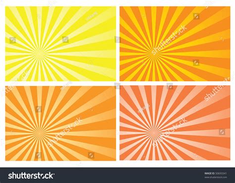 Yellow Orange Burst Rays Background Eps10 Stock Vector Royalty Free