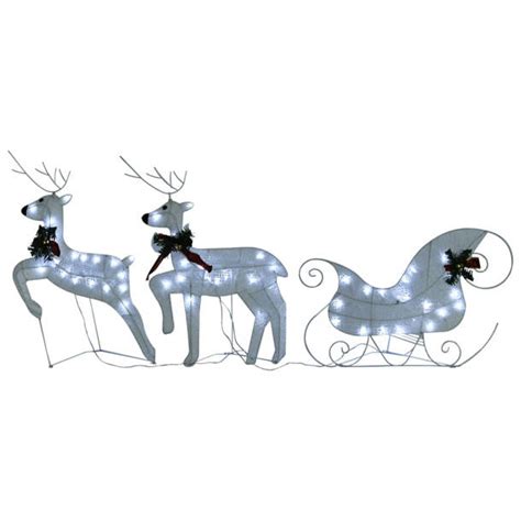 The Holiday Aisle Reindeer And Sleigh Christmas Decoration With LEDs