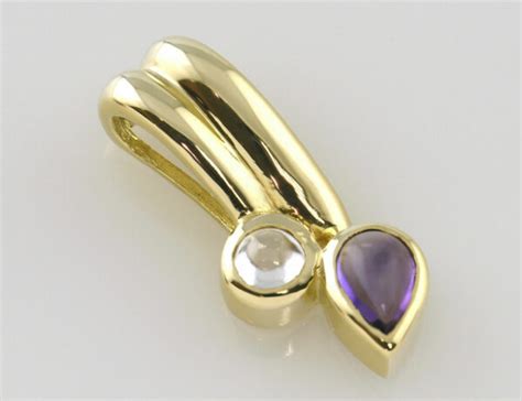 Anh Nger Amethyst K Gelbgold Zirkonia Juwelier Von Wetsch