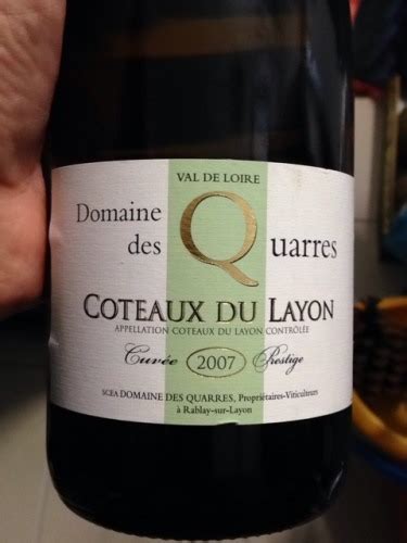 Domaine des Quarres Cuvée Prestige Côteaux du Layon Vivino US