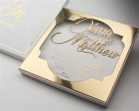 Luxury Gold Wedding Invitations Unique Boxed Wedding Etsy