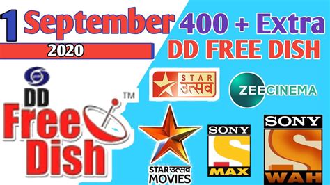 DD FREE DISH New Channel List 1 September 2020 MPEG 2 4 New Channel