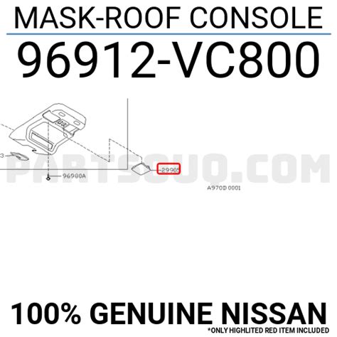 Mask Roof Console 96912vc800 Nissan Parts Partsouq