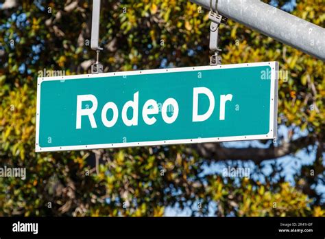 Rodeo Dr Drive Street Sign In Beverly Hills Los Angeles In The Usa