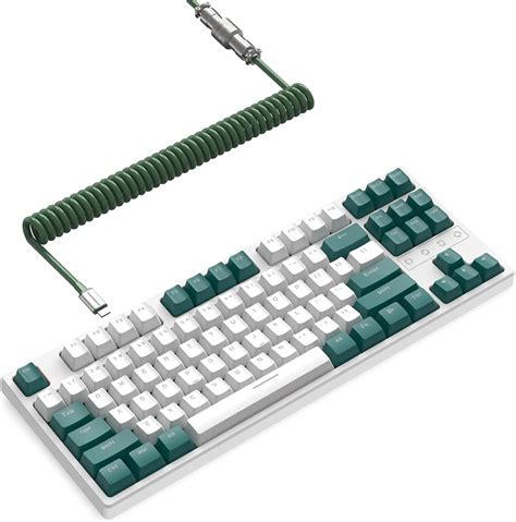 MAMBASNAKE K87 TKL Hot Swappable Wireless Mechanical Gaming Keyboard With Custom Coiled USB C