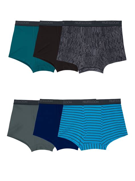 Fruit Of The Loom Mens Micro Stretch Trunk Boxer Briefs 6 Pack Sizes