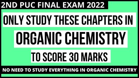 2nd PUC Organic Chemistry Study Only These Chapter To Score Full