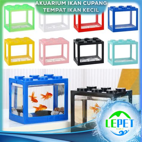 Jual Lepet Akuarium Ikan Cupang Tempat Ikan Kecil Akrilik Aquarium