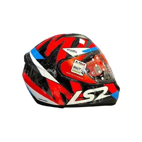 Casco Ls2 Ff352 Negro Mate Azul Rojo Gkmotos uy Cuotas sin interés