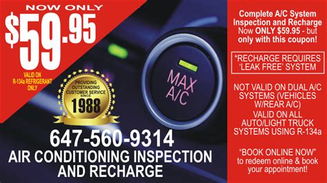 Car Air Conditioning Coupons | Mississauga | Oil Change Coupons - Save!