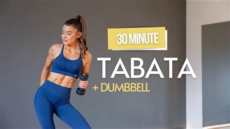 Min Full Body Tabata Workout With Dumbbell Warm Up And Cool Down