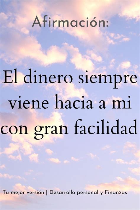 Afirmación para atraer dinero Afirmaciones positivas Afirmaciones