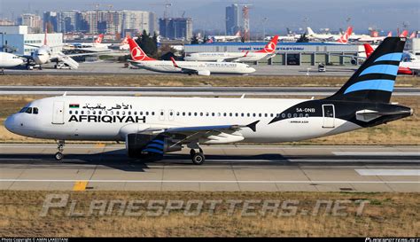 5A ONB Afriqiyah Airways Airbus A320 214 Photo By AMIN LAKESTANI ID