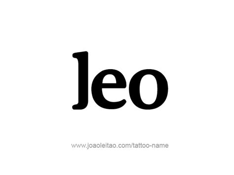 Leo Horoscope Name Tattoo Designs - Tattoos with Names