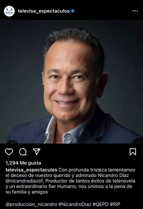 Fallece Nicandro Díaz Productor De Telenovelas Mexicanas Como “soy Tu