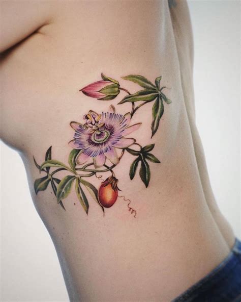 Passion Flower Tattoo Designs