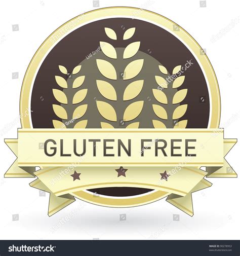 Gluten Free Food Label Badge Seal Stock Vector (Royalty Free) 90278953