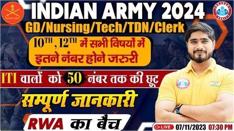 Indian Army Army Gd Nursing Tech Tdn Clerk Vacancy Army Rwa