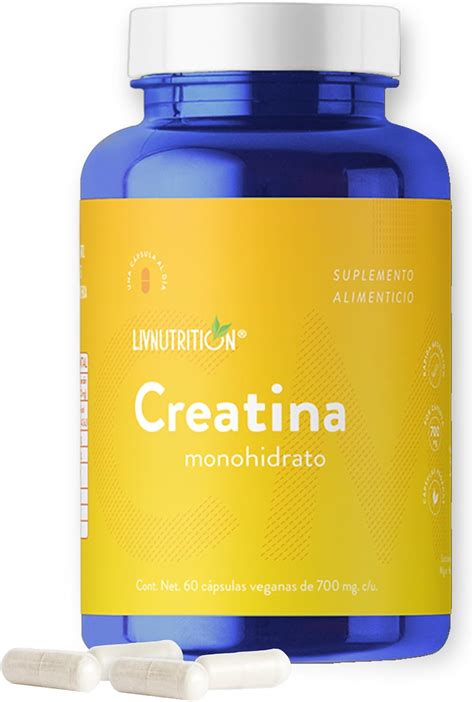 Creatina Monohidratada En C Psulas Veganas Sin Az Car Y Gluten Free