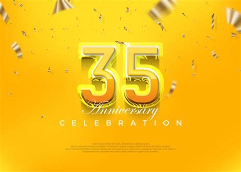 Premium Vector Premium 35th Anniversary Celebration Design With