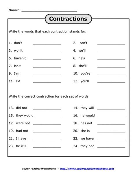 Printable Language Worksheets For 4th Grade Language Worksheets