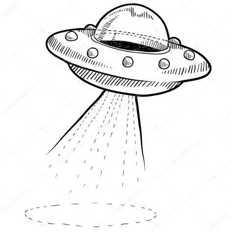 Retro flying saucer sketch — Stock Vector © lhfgraphics #14134689