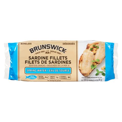 100g Brunswick Sardine Fillets Spring Water Mart31