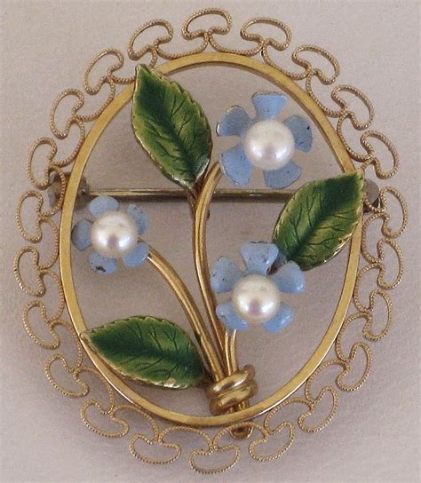 Forget Me Not Vintage Brooch Jewelry Vintage Costume Jewelry