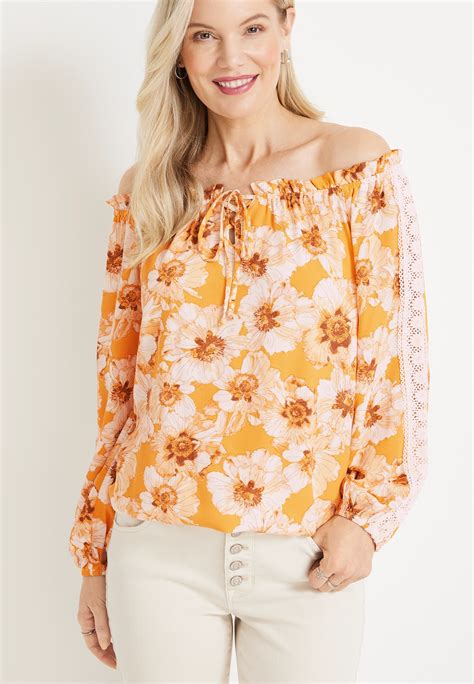 Floral Off The Shoulder Blouse Maurices