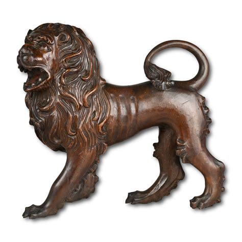 Proantic Baroque Sculpture Of A Striding Lion Tyrol Italy Mid Th