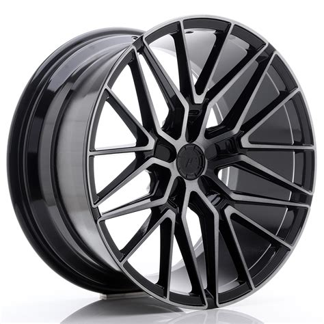 JR Wheels JR38 20x10 ET20 45 5H BLANK Black Brushed W Tinted Face JR