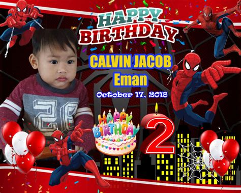 SpiderMan Birthday Tarpuline With Layouts Lazada PH