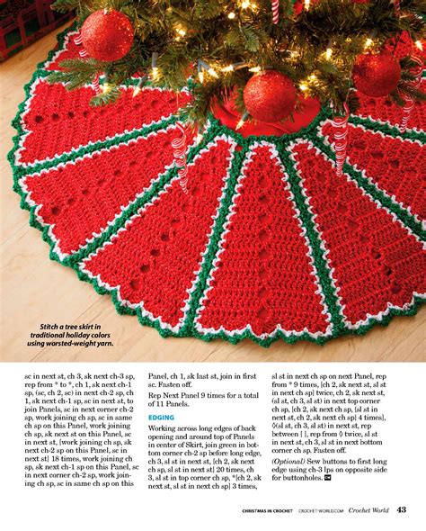 Crocheted Christmas Tree Skirt Pattern