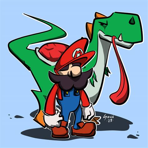 Mario and Yoshi by cibersan on DeviantArt