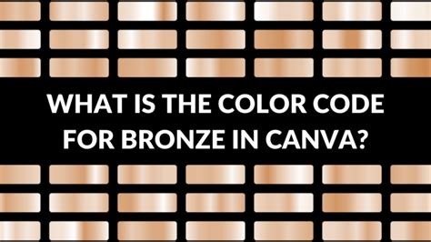 Bronze Color Code Canva - Template Fonts