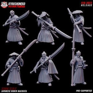 Japanese Ronin Naginata Available As 28mm Or 32mm Miniatures By