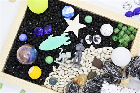 Outer Space Themed Sensory Bin Play Kit By Wonderful Box Etsy