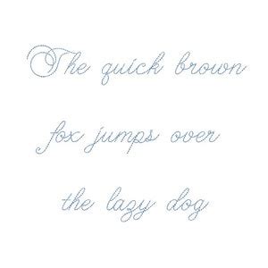 Chopin Bean Stitch Machine Embroidery Font Sizes Etsy